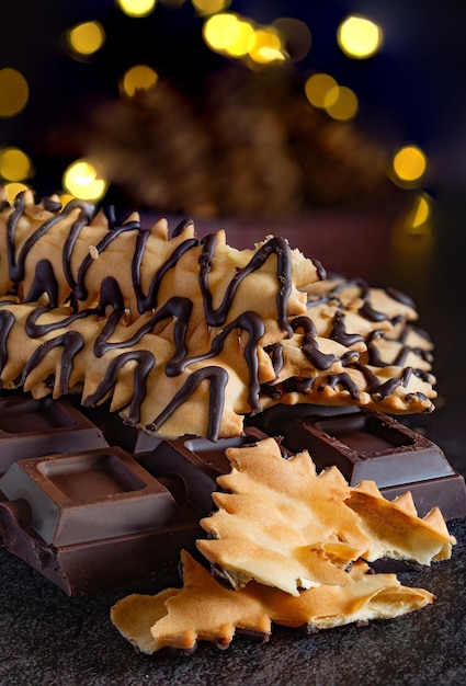 Chiacchiere Carnaval frappe met chocolade