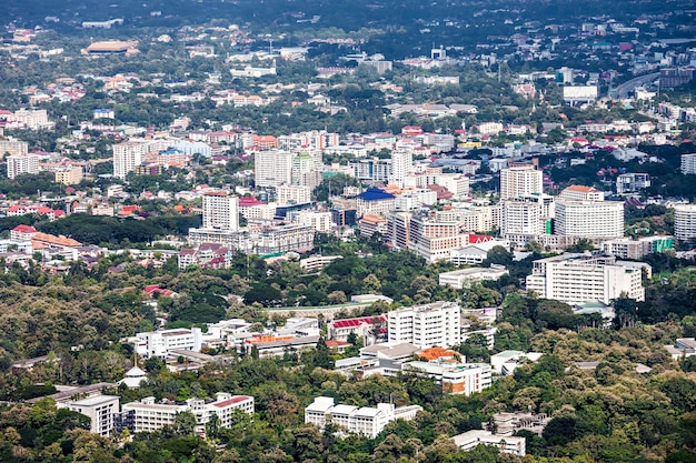 Chiang Mai aerial view in Thailand