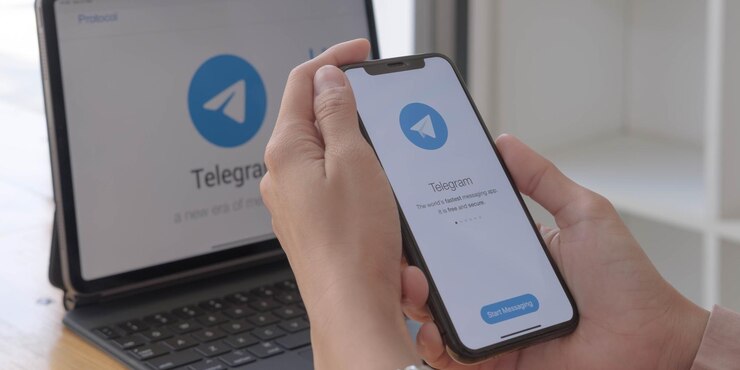 Photo chiang mai thailand mar 11 2021 telegram application icon on apple iphone xs screen closeup telegram app icon telegram is an online social media network social media app