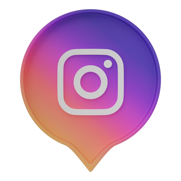 CHIANG RAI THAILAND MARCH 25 2023 3D render instagram logo icon isolated on transparent background