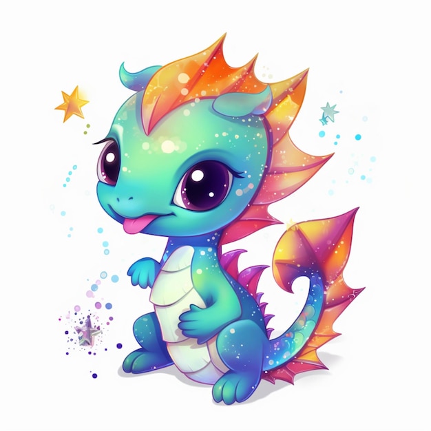 Chibi cute sea dragon