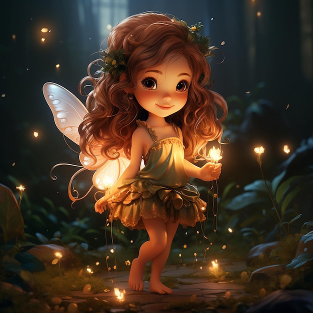 Sparkling Fairy and Cute Cat Live Wallpaper - free download