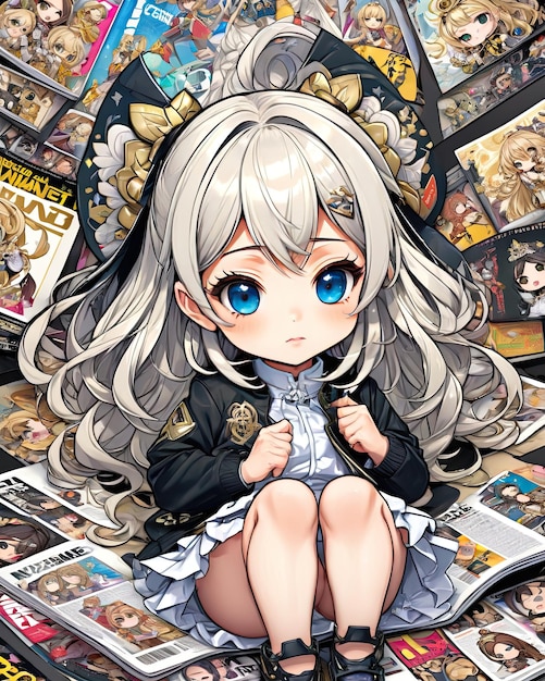 Chibi kawaii anime girl