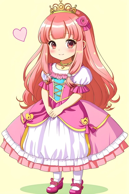 Chibi princess with a crown