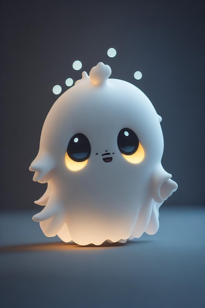 Chibi Spectre schattig realistische 3D-vectorkunst in een schattige en eigenzinnige fantasiewereld