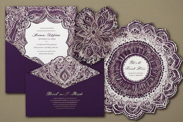 Photo chic blue fassi henna wedding invitation moroccan elegance