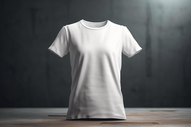 Chic and Classic 3D Empty White TShirt Mockup with Timeless Style