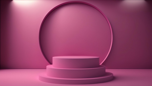 A chic and elegant pink podium to elevate your product's status