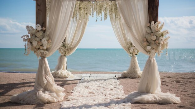 Chic FrenchInspired Beach Wedding Decor