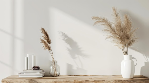 Chic mockup arrangement met stijlvolle decoratie voor een modieuze presentatie