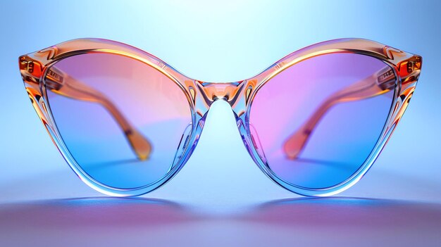 Photo chic new fashion eyeglasses on white backdrop modern designer eyewear isolated accessory