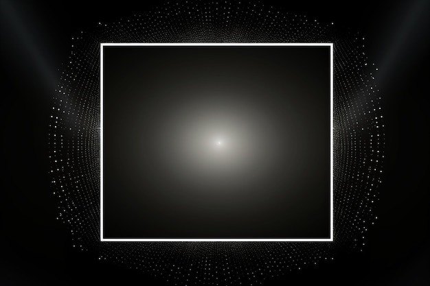 Foto chic retro vector vierkante frame op halftone zwarte achtergrond ar 32