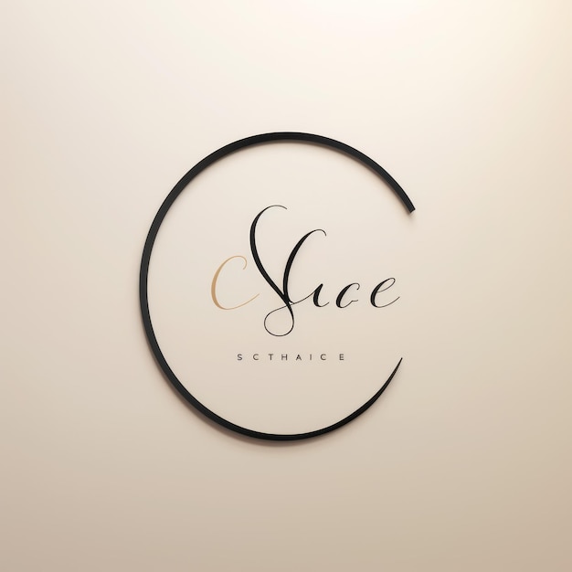 Photo chic silhouette typographybased logo for a fashion brand