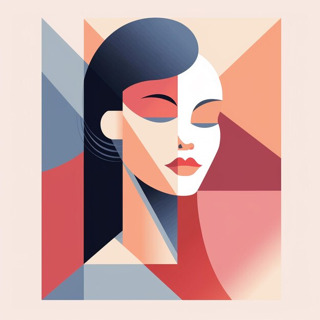 Photo chic vector art captivating women geishas and vibrant graphic designs for makeup and beauty