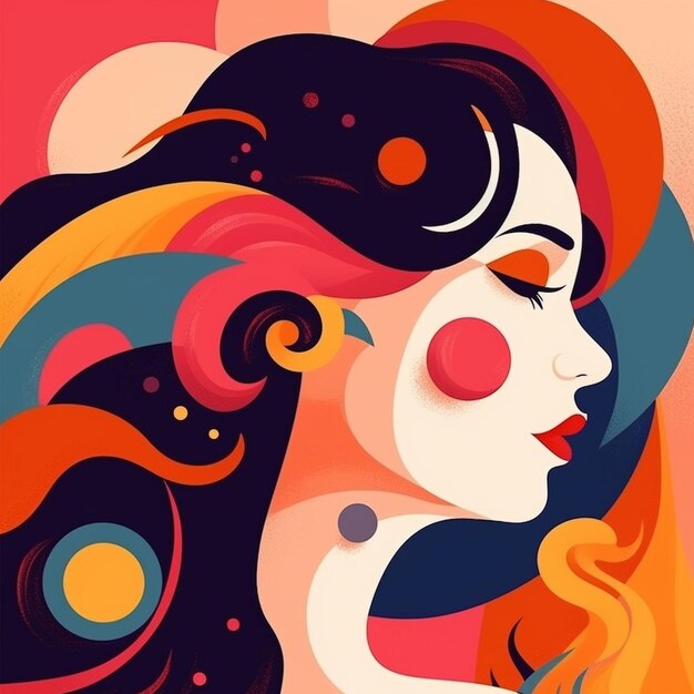 Chic vector art captivating women geishas and vibrant graphic designs for makeup and beauty