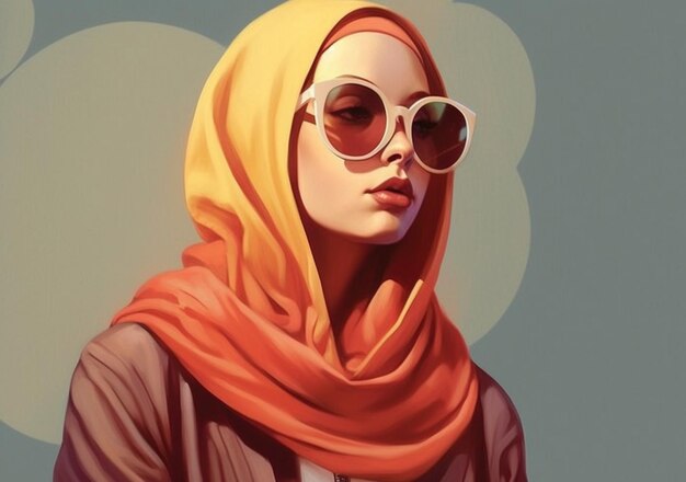 Chic Vector Portraits Diverse Women Stylish Fashion and Cultural Elegance