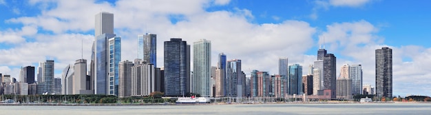 Panorama urbano dell'orizzonte della città di chicago