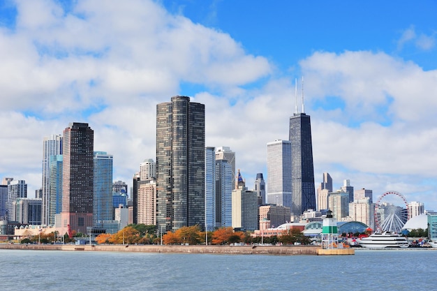 Chicago city urban skyline