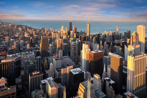 Chicago cityscape in America