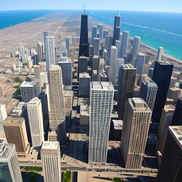 Chicago skylineai generated