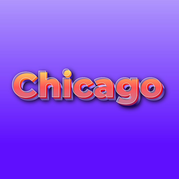 Chicagotext effect jpg gradient purple background card photo