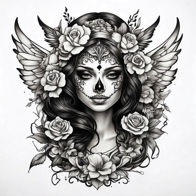 Photo chicano girl tattoo style