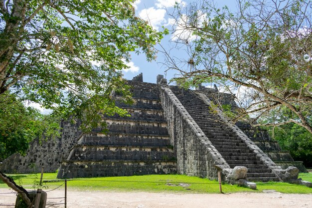 chichen itza pyramid  Tinum Yucatan Mexico