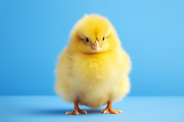 chick on blue AI generated image