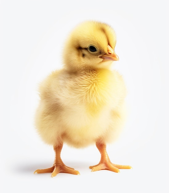 Chick on white background generative AI