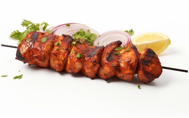 Chicken Bihari Kabab on a Clean White Surface