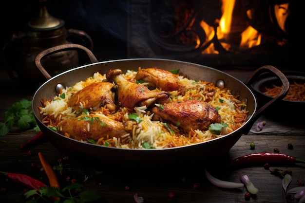 Chicken Biryani Indian food Photography