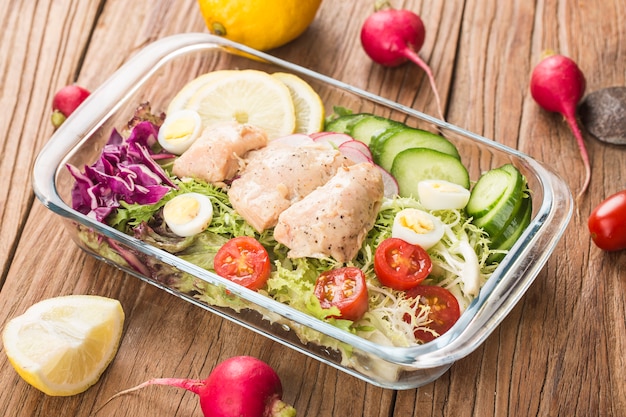 Chicken breast with fresh salad