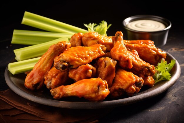 Chicken Buffalo Wings with Celery Sticks