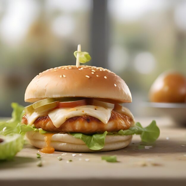 A chicken burger ai