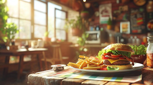 chicken burger HD 8K wallpaper Stock Photographic