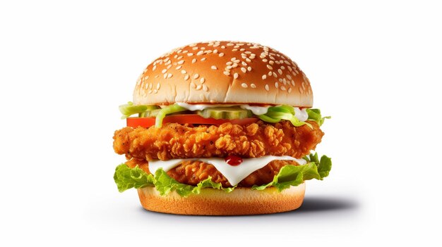 Premium AI Image | a chicken burger