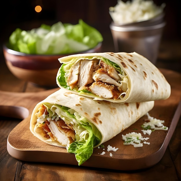 Chicken Caesar Salad Wrap