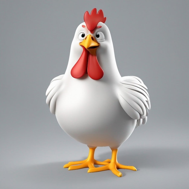 Персонаж мультфильма "Курица", созданный ИИ