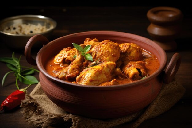 Premium Photo | Chicken curry or masala kerala style chicken curry