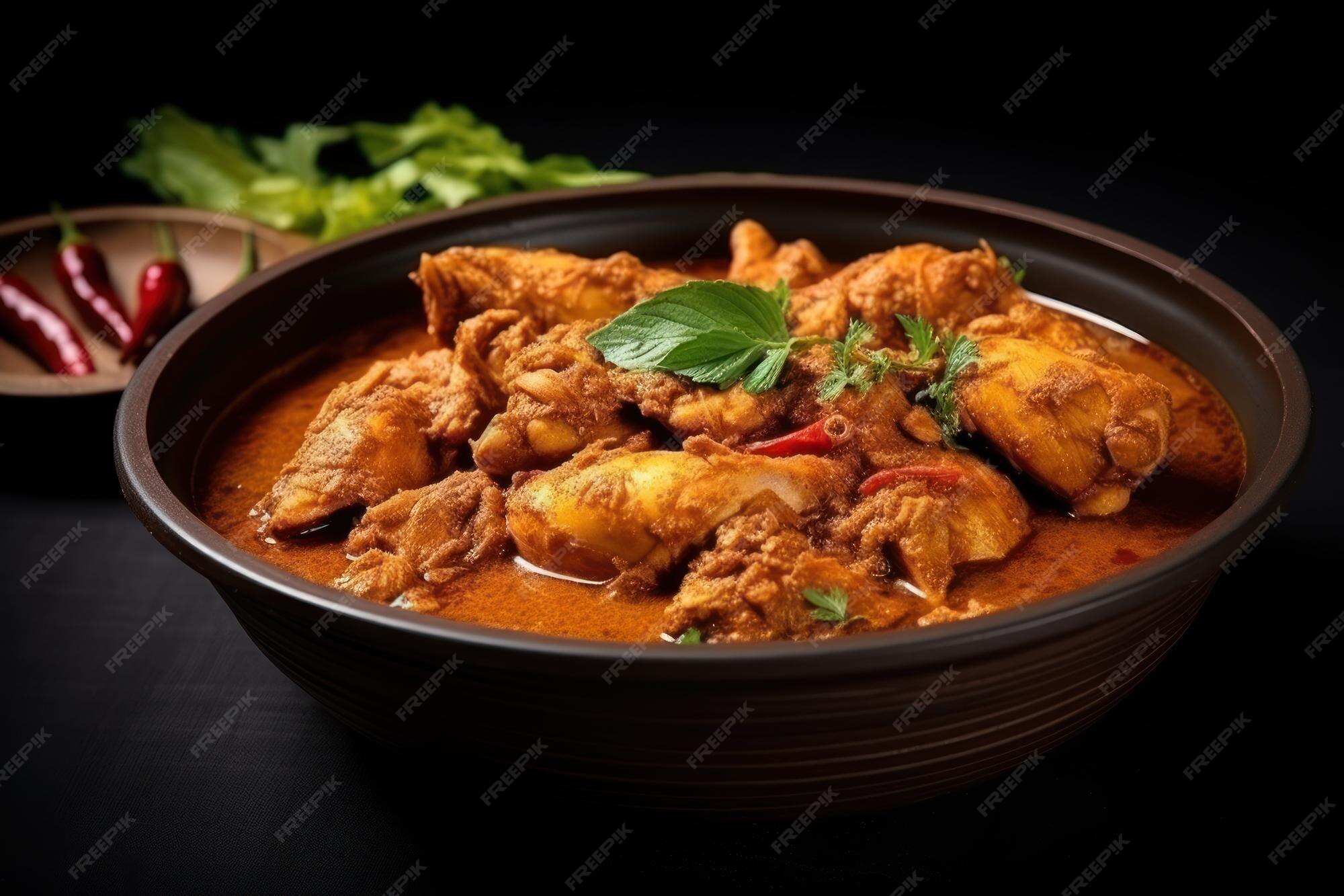 Premium Photo | Chicken curry or masala kerala style chicken curry