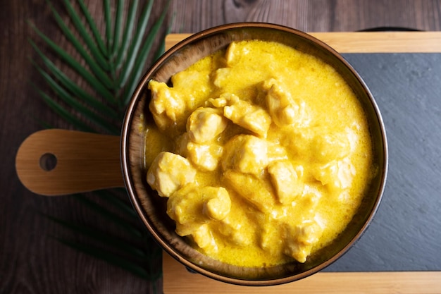 Chicken in curry sauce A dish of Asian cuisine