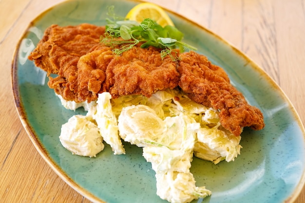 Chicken dish on a restaurant table