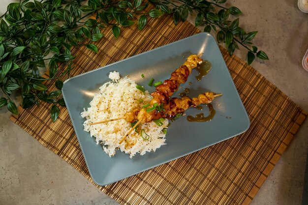 Chicken dish on a restaurant table