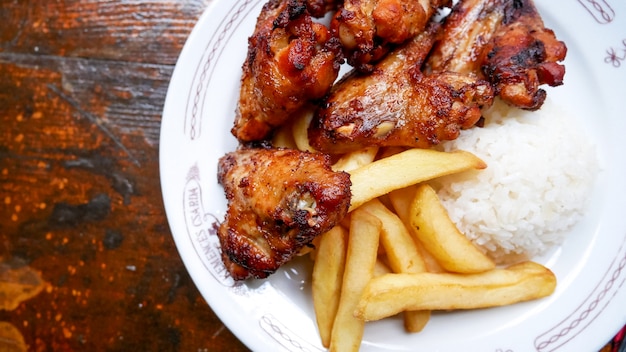 Chicken dish on a restaurant table