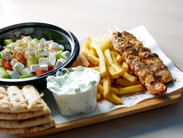 Chicken dish on a restaurant table