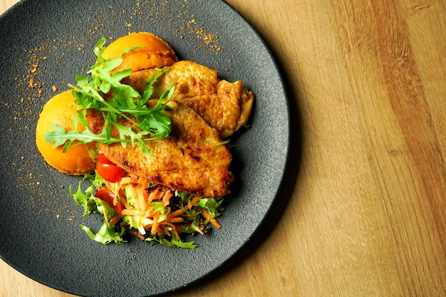 Chicken dish on a restaurant table