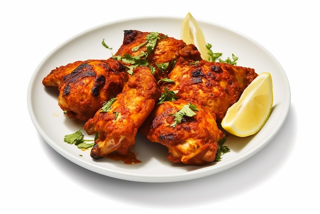 Chicken drumstick chicken tandoori kebab chicken legs isolated on white background