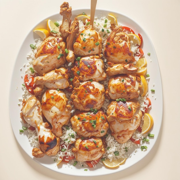 Foto cosce di pollo kebab tandoori pollo cosce di pollo isolate su uno sfondo bianco