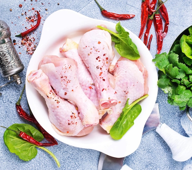 Foto coscia di pollo squamata