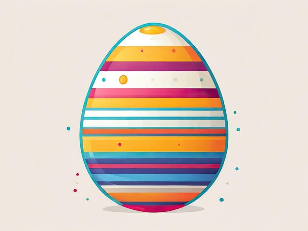 Chicken egg a colorful abstract print Easter